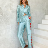 Silk Shirt & Pant Set