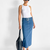 Denim Midi Skirt