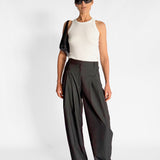 Wool Pinstripe Pocket Pants