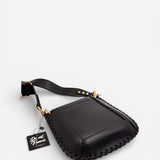 Leather Whipstitch Crossbody Handbag