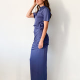 Erin Wrap Polo Top & Christo Skirt Set