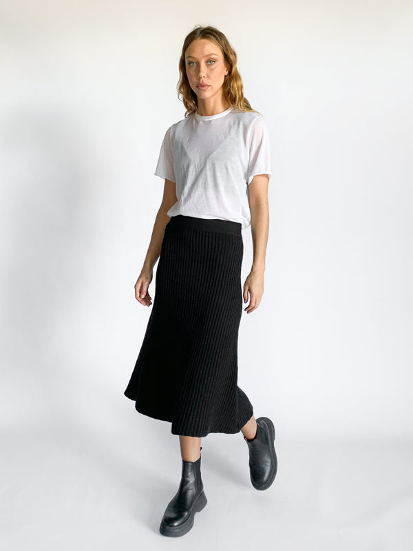 Knit A-line Skirt