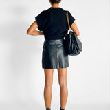 Palm Mini Leather Skirt