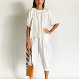 White Linen Shirt And Pant Set