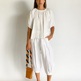 White Linen Shirt And Pant Set