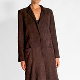 Suede Tailored Coat