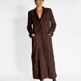 Suede Tailored Coat