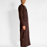 Suede Tailored Coat