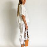 White Linen Shirt And Pant Set