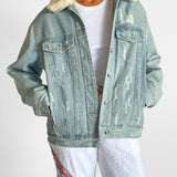 Faux Fur Denim Jacket