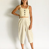 Italian Linen Pant and Crop Top Set