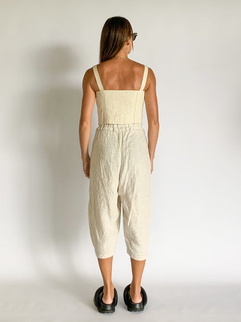 Italian Linen Pant and Crop Top Set