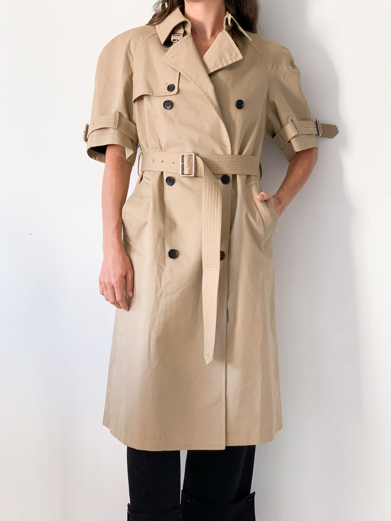 Coat with 2024 short sleeves