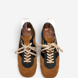 Leather Trimmed Suede Sneakers