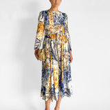 Aliane Patchwork Midi Dress