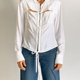 Nappe Cutout Woven Shirt