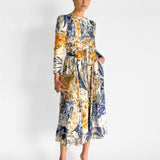 Aliane Patchwork Midi Dress