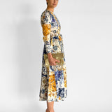 Aliane Patchwork Midi Dress