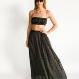 Shirred Wrap Skirt