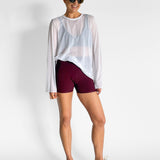 Ribbed Knit Biker Short