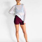 Ribbed Knit Biker Short