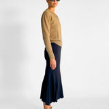 Ribbed Knit Godet Skirt