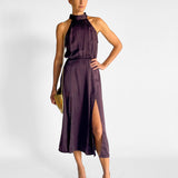 Silk Halter Neck Dress