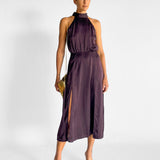 Silk Halter Neck Dress