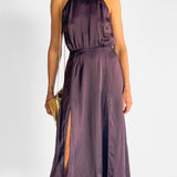 Silk Halter Neck Dress