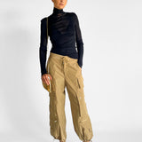 Wide Leg Cargo Trousers