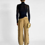 Wide Leg Cargo Trousers