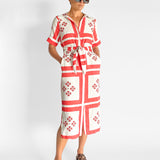 Linen Button Up Shirt Dress