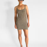 Cable Knit Wool Mini Dress