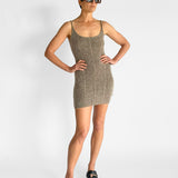 Cable Knit Wool Mini Dress