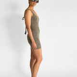 Cable Knit Wool Mini Dress