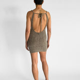 Cable Knit Wool Mini Dress