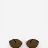 Gold Oval Sunglasses