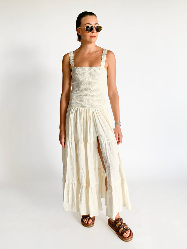 Shirred Maxi Dress