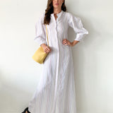 Striped Linen Maxi Dress