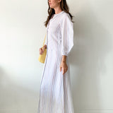 Striped Linen Maxi Dress