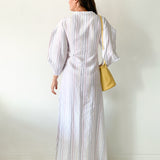 Striped Linen Maxi Dress