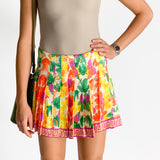 Passionfruit Pleated Skirt