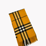 Wide Check Cashmere Scarf