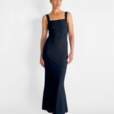 Crepe Knit Strapping Gown
