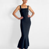Crepe Knit Strapping Gown