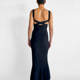 Crepe Knit Strapping Gown