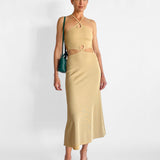 Rib Cutaway Sleeveless Dress