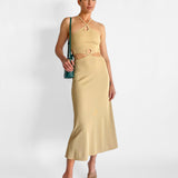 Rib Cutaway Sleeveless Dress