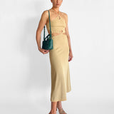 Rib Cutaway Sleeveless Dress