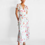 Evie V Neck Midi Dress